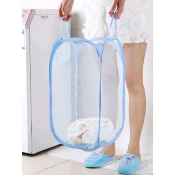 Cesto Balde de Roupa Suja Dobrável em Nylon Casa Organizador