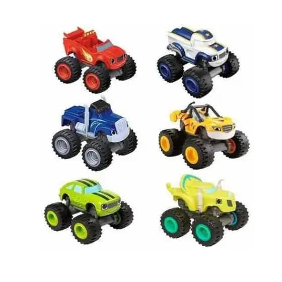 Kit C/6 Carrinho Fricção Carrinho Blaze