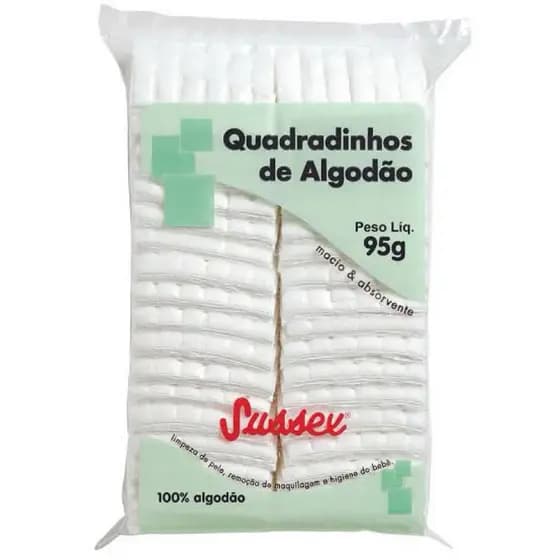 Kit 2 Algodão quadrado 95GR