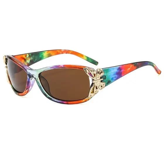 Óculos de Sol Polarizados com Design de Borboleta, Estilo Fashion, Proteção Envolvente, Óculos de Sol Esportivos UV400,