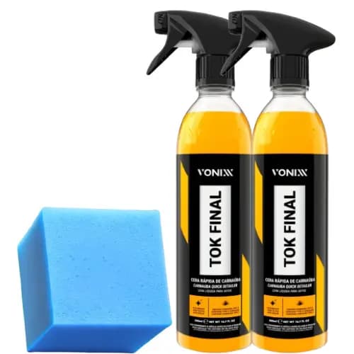 Kit 2 Cera Líquida Carnaúba Proteção Automotiva Tok Final Vonixx
