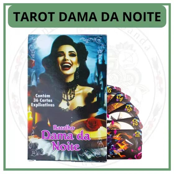 Baralho Tarot Pomba Gira Dama da Noite 36 Cartas com Manual
