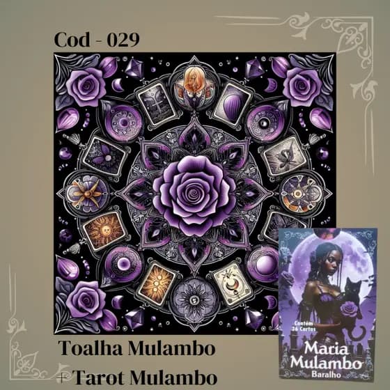 Kit Toalha Mulambo + Tarot Maria Mulambo 36 Cartas