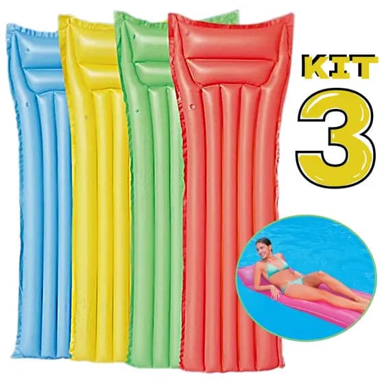 Boia Colchão Piscina Inflável Flutuante Bronzeador Liso Grande 1.83m Resistente Adulto Piscina Praia