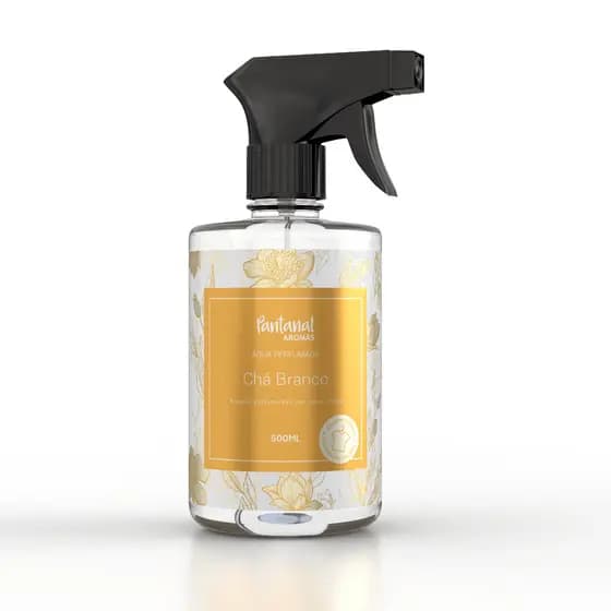 Água Perfumada para Roupa Pantanal Aroma Chá Branco 500ml Cheiro de Limpeza e Sofisticação Duradoura