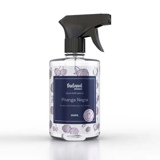 Água Perfumada para Roupas Pantanal Aromas Pitanga Negra 500ml Cheiro Frutado Intenso e Duradouro
