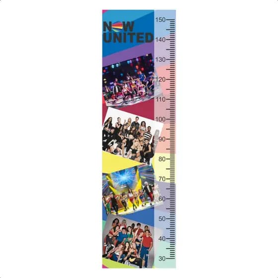 Régua do Crescimento Infantil Adesivo Medir Altura Now United