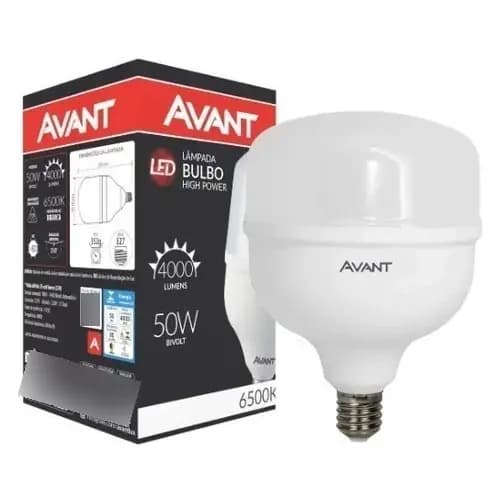 Lâmpada Led Super Bulbo 15w, 20w, 30w, 40w, 50w E27 Bivolt 6500K Branco Frio Avant ORIGINAL