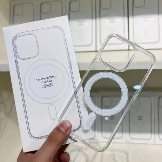 Capa Magnética Space Capinha Transparente Anti Impacto TPU Para IPhone 11 12 13 14 15 16 17 Pro Max