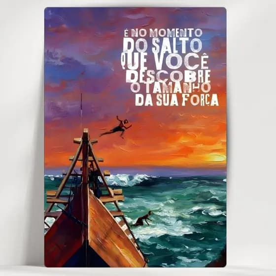 Quadro Decorativo Cultura Afro Brasileira - É no Momento Do Salto - Em MDF - Já com Fita Adesiva