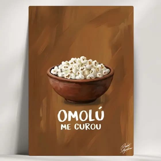 Quadros Decorativos Orixás e Realizações - Omolú - Em Mdf - com Fita Adesiva - Envio Imediato
