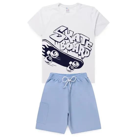 Conjunto Juvenil Verão Masculino SkateBoard