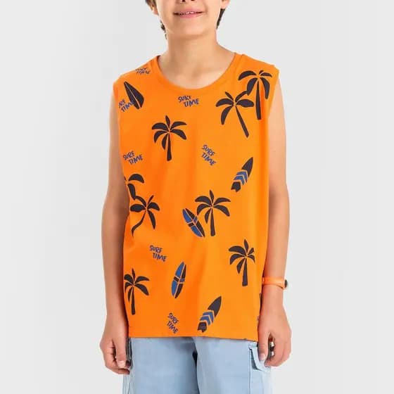 Regata Meia Malha Juvenil Masculina Surf Beach