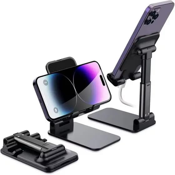 PROMOÇÃO!Atualizar!Suporte Para Celular e Tablet Dobrável Portátil Ajustável Apoio Mesa
