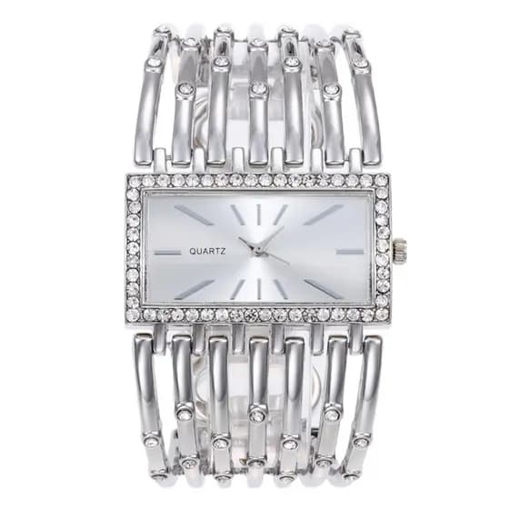 W24 Relógios De Quartzo Moda Feminina Pulseira De Aço Inoxidável Lady's Casual Relógio Oco Jóias De Pulso De Menina