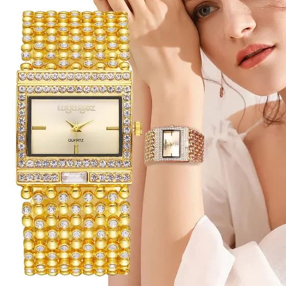 Relógio De Quartzo Quadrado Feminino Marca De Moda Luxo Pulseira De Aço Inoxidável Feminina Relógios De Pulso Inc