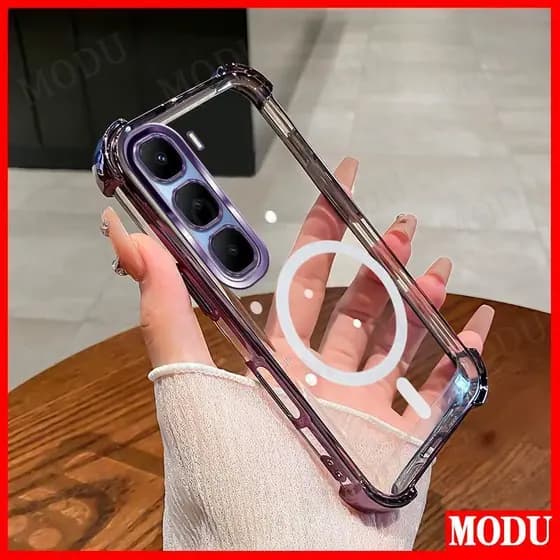 Capa Para INFINIX Quente 60 PRO plus 60i Caso De Telefone 2025 À Prova De Choque Novo softCase Magnético Quatro Cantos