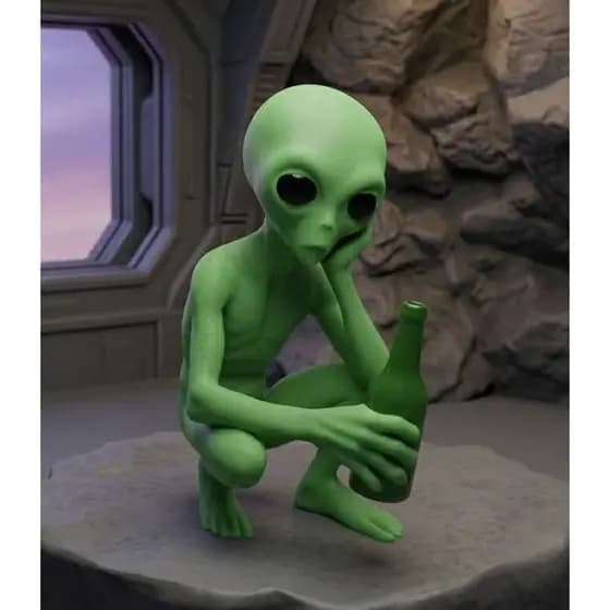 Alien Et Decorativo Extraterrestre Enfeite Criativo Para Mesa Setup Gamer