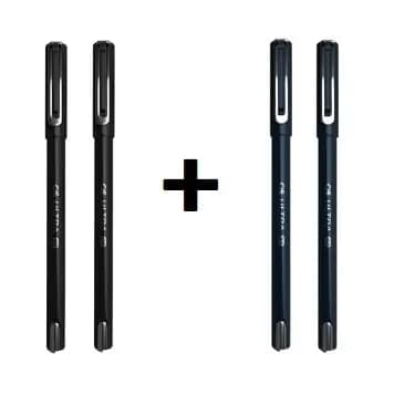 Kit 2 Canetas Esf. Ultra Preta + 2 Canetas Esf. Ultra Azul