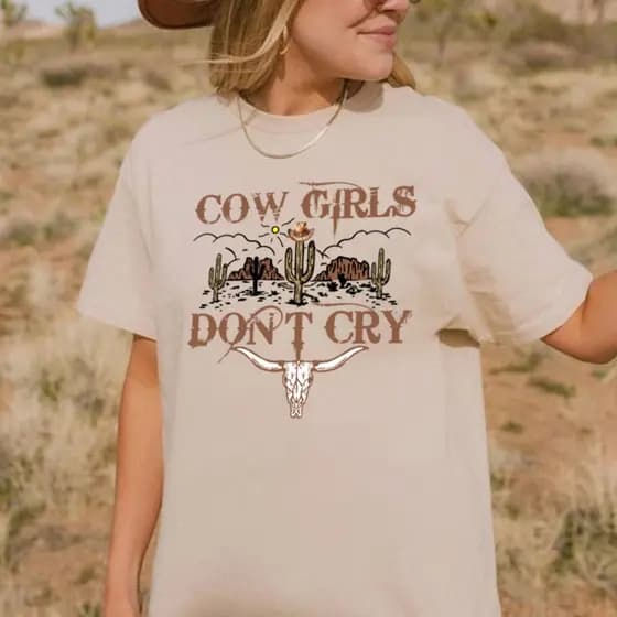 Camisa Camiseta country t-shirt "cow girls dont cry"