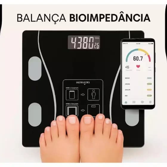Balança Digital Medidora Corporal Bioimpedância balança digital corporal balança corporal até 180kg