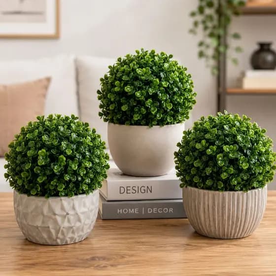 Bola de Grama Artificial Decorativa 14cm Planta Artificial Jardim Decoração Plantas
