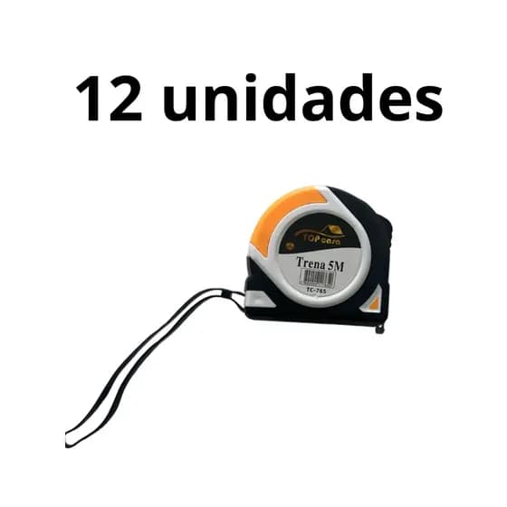 Trena 5 Metros Compacta com Trava Alta Precisão Resistente Fácil Uso Construção