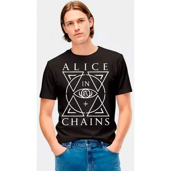 Camiseta Masculina Banda Alice In Chains Estilo Rock Grunge