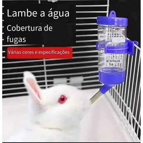 Bebedouro Automático Cão, Gato, Coelho, Chinchila E Porquinho 125ml