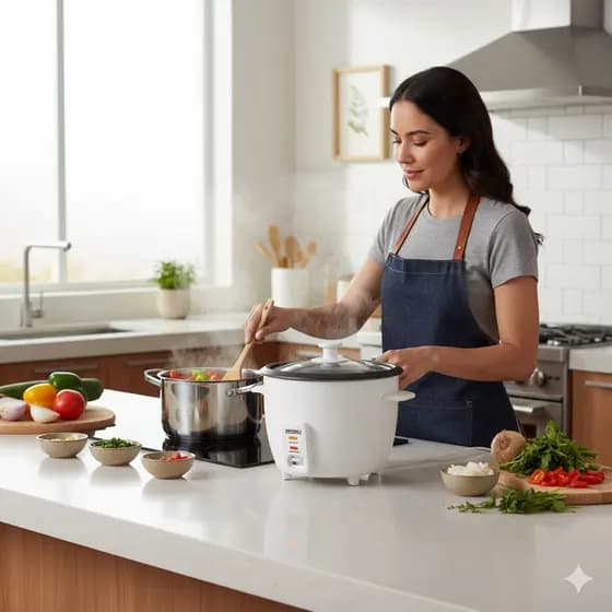 Panela de Arroz Elétrica 1,3L Branca: Arroz Perfeito Sem Esforço Praticidade arroz solto Startools