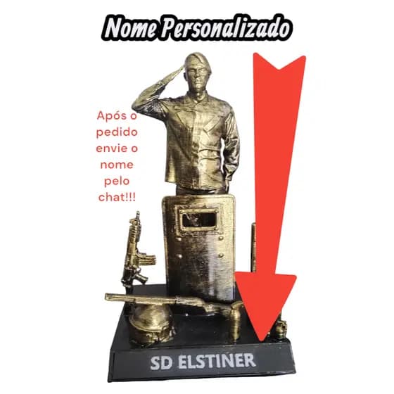Soldado Agente Policial Guarda . COM NOME PERSONALIZADO. ETERNIZE SUA HISTORIA !!!