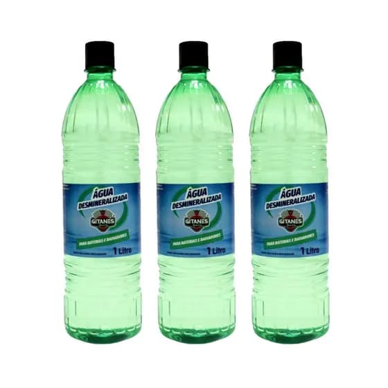 Agua Desmineralizada para Radiador e Bateria 1L Gitanes 3 Unidades