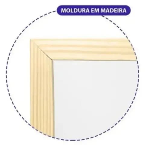 QUADRO BRANCO KIT ESCOLAR MOLDURA MADEIRA 40x60, 50x70, 60x90