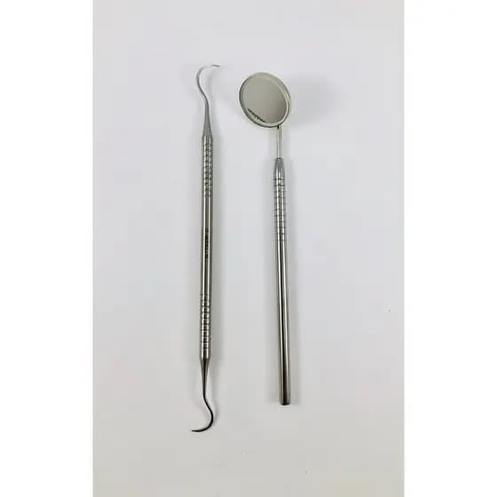 Removedor De Tártaro Foice Raspador Cureta + Espelho de Inox