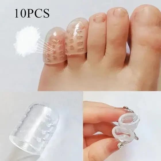 10PCS Protetores De Dedo Do Pé Almofada De Silicone Capas De Atadura Cuidados Com Os Pés Respiráveis Anti-Fricção