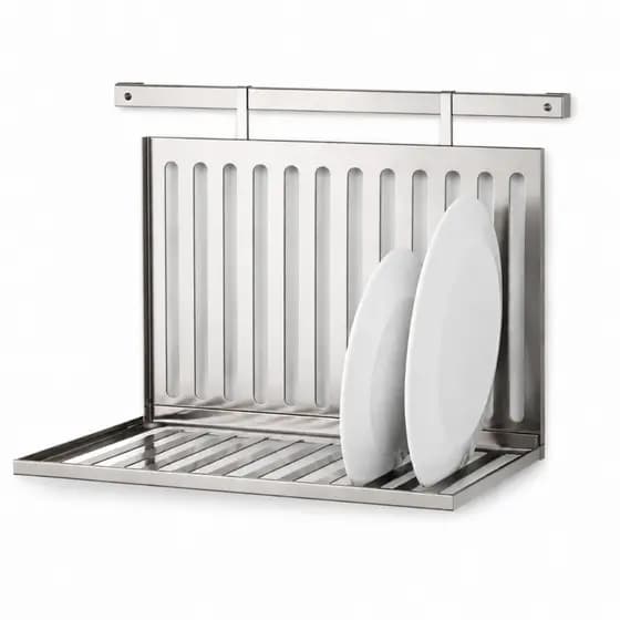 Escorredor De Louças Inox Suspenso De Parede Dobrável 40cm Haus