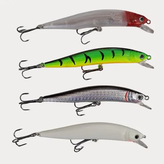 Kit 4 Isca Artificial Meia Água 9,8cm Maruri Melhor Isca p Tucunaré Piranha Robalo Melhor Isca 8,6g