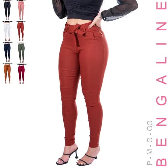 Calça Bengaline Feminina Moda Clochard Skinny Diversas Cores - Moda Dudis