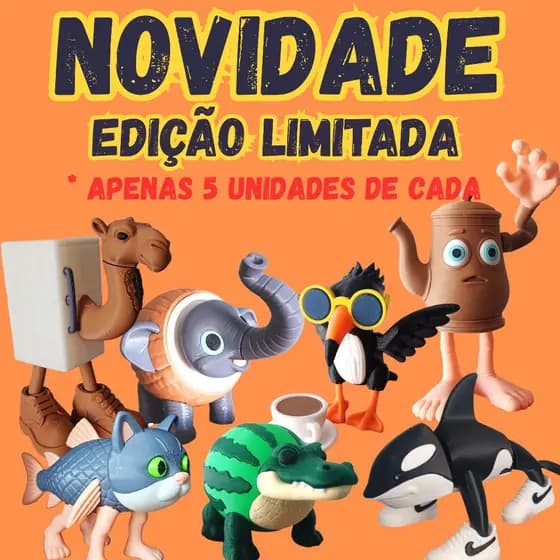 Tung tung tung saur capuccino - assassino 3D colecionável meme articulado boneco tralalero tralala