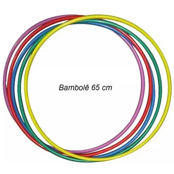 Kit Com 2 Bambolês Arco Infantil 65 Cm Colorido Atividade Fisica