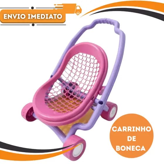 Carrinho de Boneca Brinquedo Menina Passeio Encantado Super Divertido