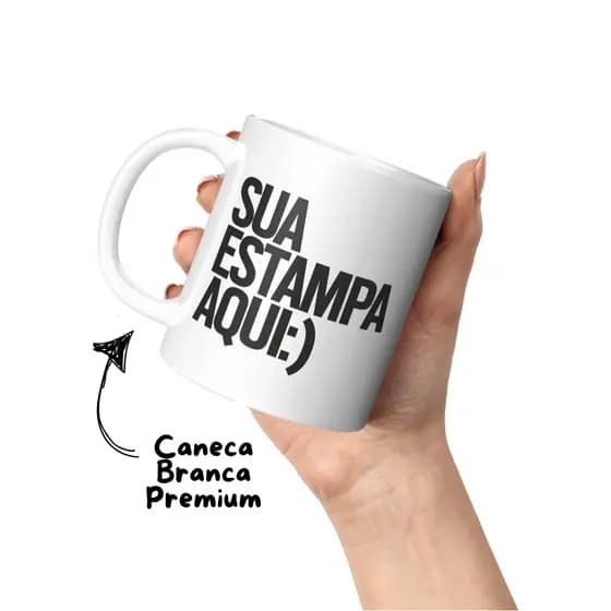 Caneca Porcelana Personalizada Com SUA Arte Foto Nome Frase Logo do SEU JEITO Presentes Celebrações