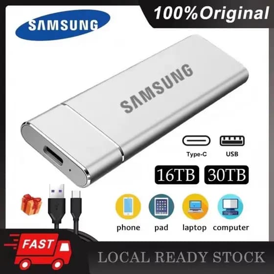 ❤ Disco Rígido Externo SSD 128TB-4TB-8TB-16TB-30TB Portátil 1TB-2TB 6GB/S Para Notebook , PC