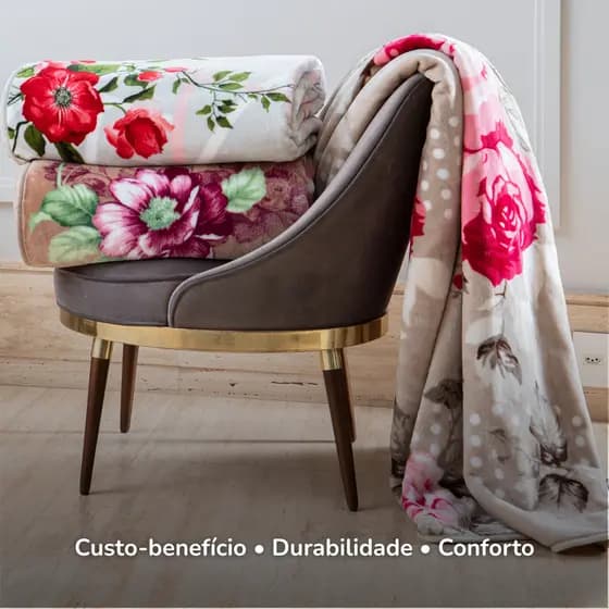 Manta Cobertor Casal Microfibra Estampado 1,80m x 2,00m Sortido Antialérgico Macio e Quentinho
