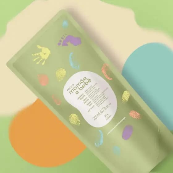 Sabonete Líquido da Cabeça aos Pés Mamãe e Bebê Classico Natura 200ml Refil