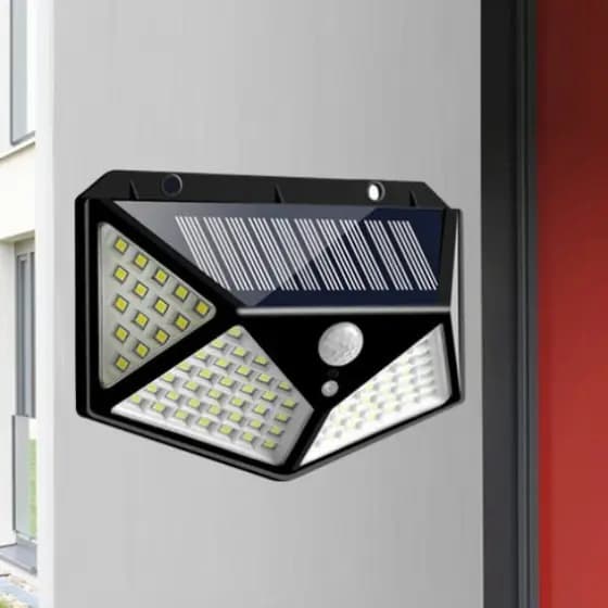 4/6/8 Peças Luminária Solar De Parede Refletor 100 Led Sensor Presença Movimento Prova D' Água Com 3 Funções Solar light