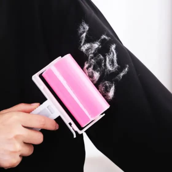 Opção 10x17CM Rolo Adesivo Tira Pelos Para Roupa e Estofados +Aparador De Silicone ReutilizáVel Para CãEs E Gatos