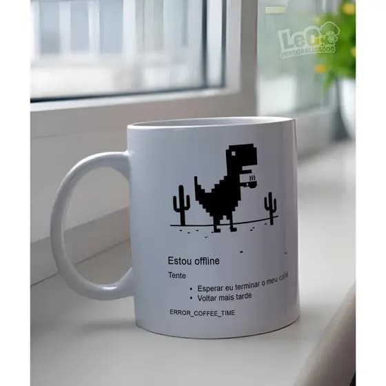 Caneca Divertida Estou Offline - Caneca Meme