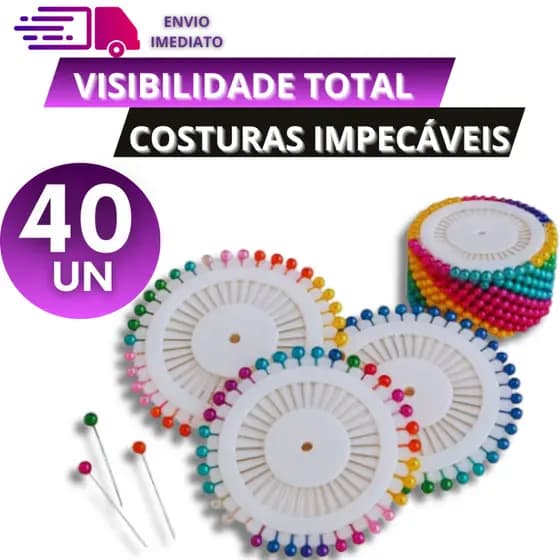 Alfinete De Cabeça Bolinha Colorida Para Costuras Marcações Patchwork Quadros Vitrines Para Fixar