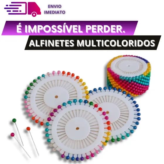 Alfinetes De Costura Para Marcações Alfinete Cabeça Bola Colorida Patchwork Rolo Disco